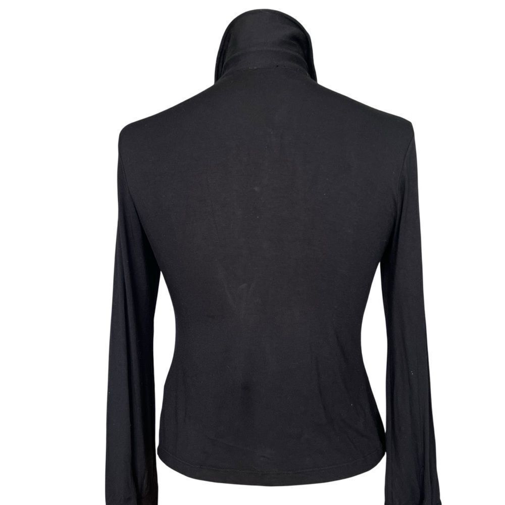 VORREI Black Ruffled Button-Down Top XS - Picture 5 of 6